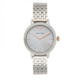 Emporio Armani Interchangeable Analog Mother of Pearl Dial Silver Steel Strap Watch For Women - AR80020