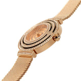 Guess Dream Crystals Rose Gold Dial Rose Gold Mesh Bracelet Watch For Women - GW0550L3