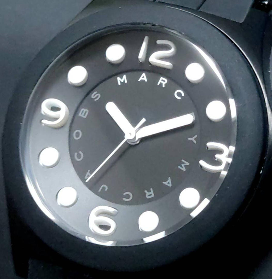 Marc Jacobs Pelly Black Dial Black Silicone Strap Watch for Women - MBM2516