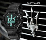 Maserati Potenza Aqua Edition Black Dial Black Mesh Strap Watch For Men - R8853144002