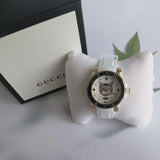 Gucci Dive Quartz White Dial White Rubber Strap Unisex Watch - YA136322