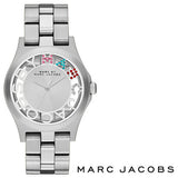 Marc Jacobs Henry Skeleton Silver Dial Silver Steel Strap Watch for Women - MBM3262