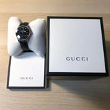 Gucci G-Timeless Moonphase Black Dial Black Leather Strap Watch For Men - YA1264045