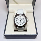 Fossil Cecile White Dial White Leather Strap Watch for Women - AM4484