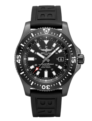 Breitling Superocean 44mm Special Volcano Black Dial Black Rubber Strap Watch for Men - M17393131B1S1