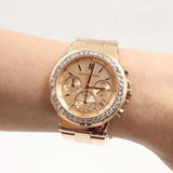 Michael Kors Dylan Rose Gold Rose Gold Steel Strap Watch for Women - MK5586