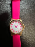 Marc Jacobs Henry White Dial Pink Leather Strap Watch for Women - MBM1237