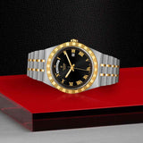 Tudor watch m28603-0003-q1_1 with black face and gold accents