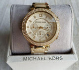 Michael Kors Parker Gold Dial Gold Steel Strap Watch for Women - MK5632