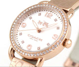 Coach Delancey White Dial Rose Gold Steel Strap Watch for Women - 14502355