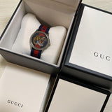 Gucci G Timless Le Marche Des Merveilles Blue & Red Dial Blue & Red Nylon Strap Unisex Watch  - YA126495