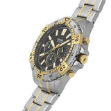 Fossil Garrett Analog Black Dial Two Tone Steel Strap Watch for Men - FS5771