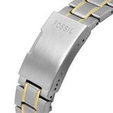 Fossil Garrett Analog Black Dial Two Tone Steel Strap Watch for Men - FS5771