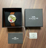 Coach Perry White Dial Brown Leather Strap Watch for Women - 14503514