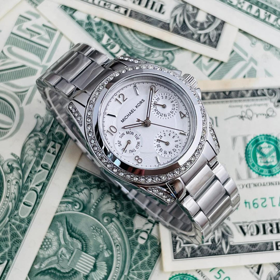 Michael Kors Blair Silver Dial SIlver Steel Strap Watch for Women - MK5612