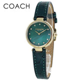 Coach Park Analog Green Dial Green Leather Strap Watch for Women - 14503534