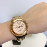 Fossil Stella Sport Multifunction Rose Gold Dial Rose Gold Steel Strap Watch for Women - ES5106