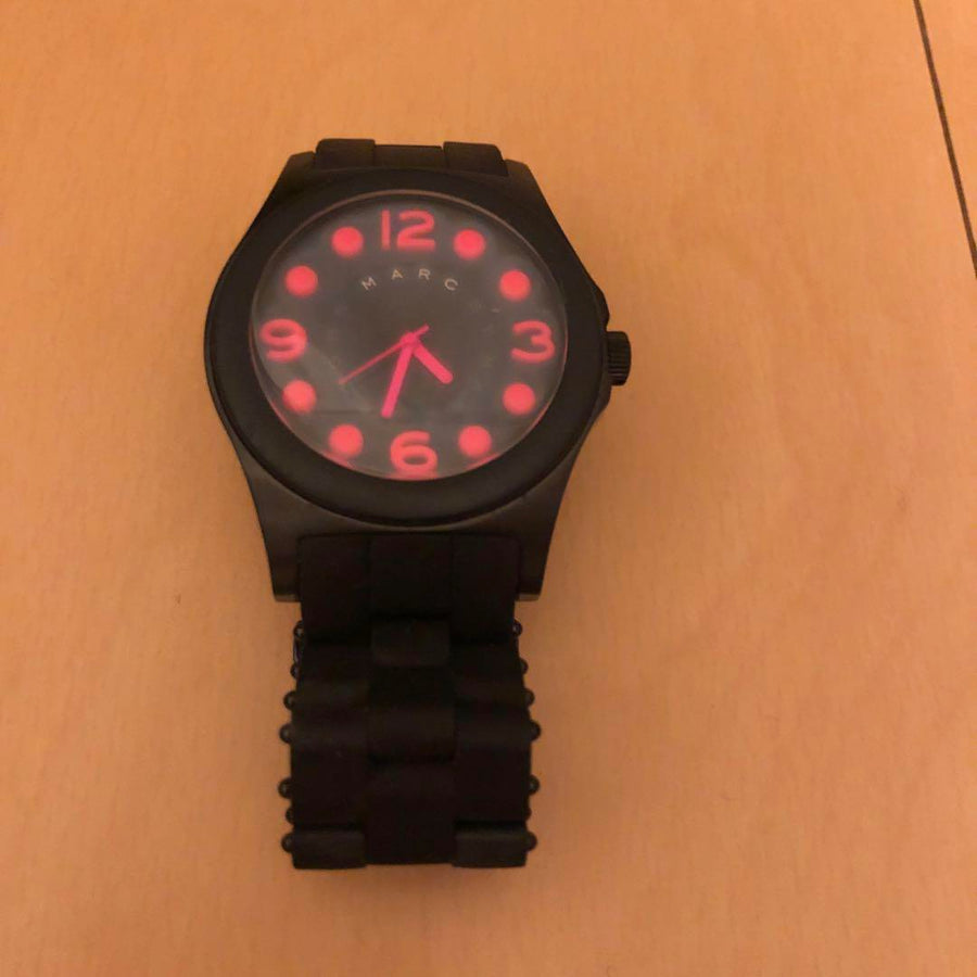 Marc Jacobs Pelly Black Dial Black Silicone Strap Watch for Women - MBM2543