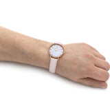 Daniel Wellington Petite Rouge Pink Dial Pink Leather Strap Watch For Women - DW00100511