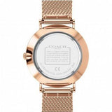 Coach Charles Black Dial Rose Gold Mesh Bracelet Watch for Men - 14602552