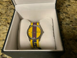 Gucci G Timeless Quartz Yellow & Purple Dial Yellow & Purple NATO Strap Watch For Men - YA1264069