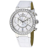 Swarovski Citra Sphere Chronograph White Dial White Leather Strap Watch for Women - 5027127