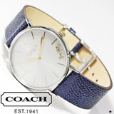 Coach Perry White Dial Blue Leather Strap Watch for Women - 14503156