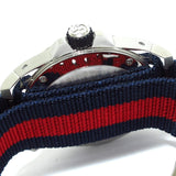 Gucci Dive Black Dial Red & Blue Nylon Strap Watch For Men - YA136210