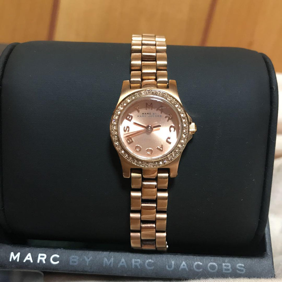 Marc Jacobs Henry Rose Gold Dial Rose Gold Steel Strap Watch for Women - MBM3278