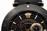 Versace V-Race Analog Quartz Black Dial Two Tone Steel Strap Watch For Men - VEBV00619