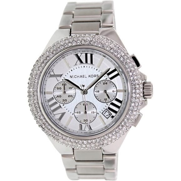 Michael Kors Camille Silver Dial Silver Steel Strap Watch for Women - MK5634