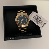 Marc Jacobs Amy Green Dial Gold Steel Strap Watch for Women - MBM8619