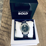 Movado Bold Blue Dial Silver Steel Strap Watch for Women - 3600396