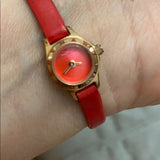 Marc Jacobs Blade Red Dial Red Leather Strap Watch for Women - MBM1343