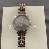 Michael Kors Cinthia Mother of Pearl Grey Dial Two Tone Steel Strap Watch for Women - MK3642