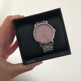 Marc Jacobs Baker Pink Dial Silver Stainless Steel Strap Watch for Women - MBM3280