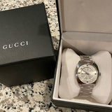 Gucci GG2570 Silver Dial Silver Steel Strap Watch For Men - YA142308