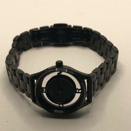 Marc Jacobs Tether Transparent Black Dial Black Steel Strap Watch for Women - MBM3419