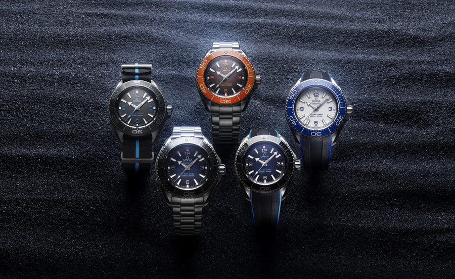 Omega Seamaster Planet Ocean 6000M Co Axial Master Chronometer Blue Dial Silver Steel Strap Watch for Men - 21530462103001