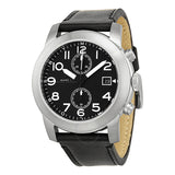 Marc Jacobs Larry Black Dial Black Leather Strap Watch for Men - MBM5033