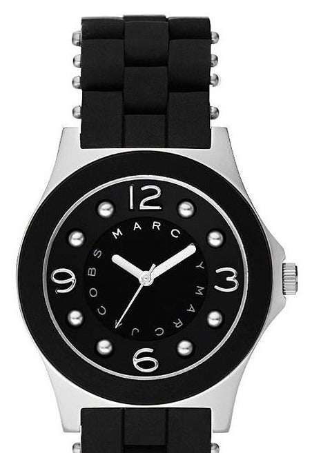 Marc Jacobs Pelly Black Dial Black Silicone Strap Watch for Women - MBM2544