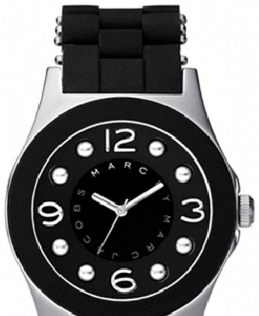 Marc Jacobs Pelly Black Dial Black Silicone Strap Watch for Women - MBM2544