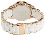 Marc Jacobs Rock Chronograph White Dial White Stainless Steel Strap Watch for Women - MBM2547