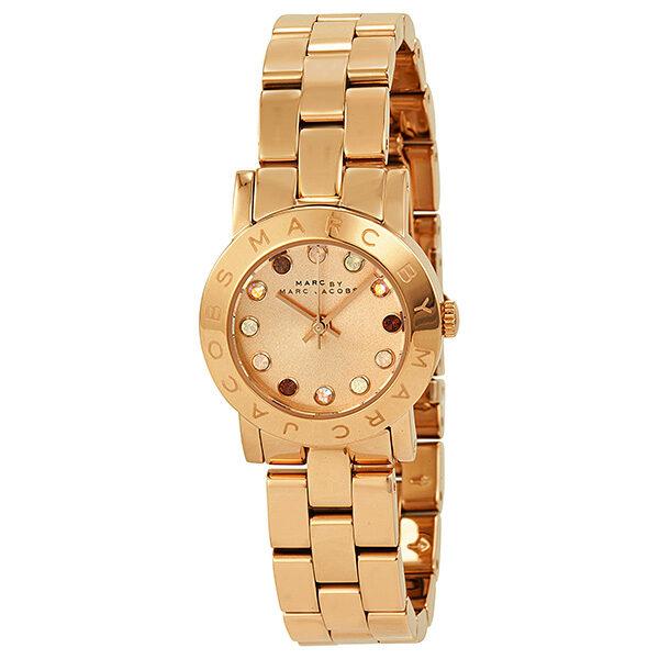 Marc Jacobs Amy Rose Gold Dial Rose Gold Steel Strap Watch for Women - MBM3219