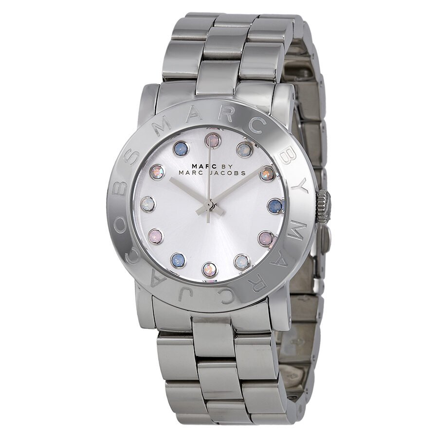 Marc Jacobs Amy Dexter Silver Dial Silver Steel Strap Watch for Women - MBM3214