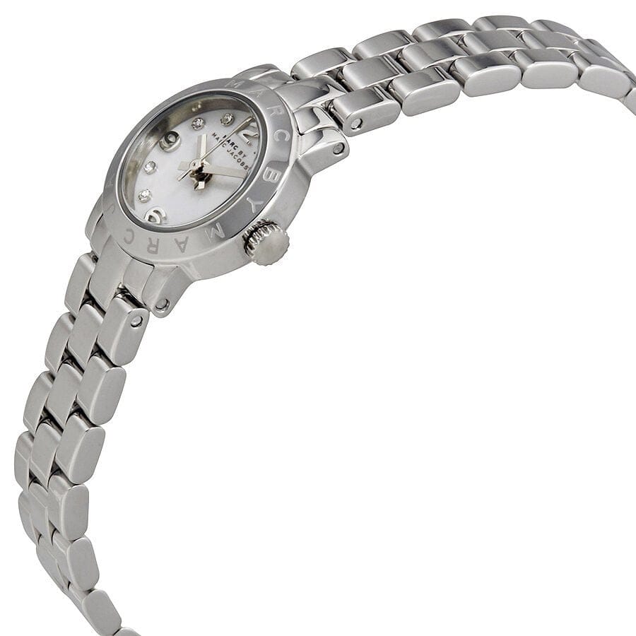 Marc Jacobs Amy Dinky White Dial Silver Steel Strap Watch for Women - MBM3225