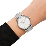 Marc Jacobs Baker White Dial Silver Steel Strap Watch for Women - MBM3242