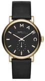 Marc Jacobs Baker Black Dial Black Leather Strap Watch for Women - MBM1269