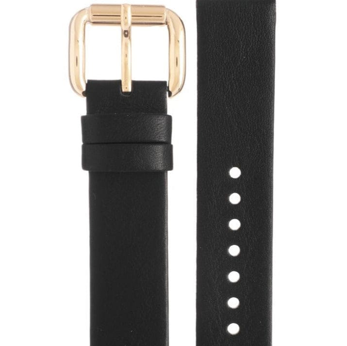 Marc Jacobs Tether Black Dial Black Leather Strap Watch for Women - MBM1376