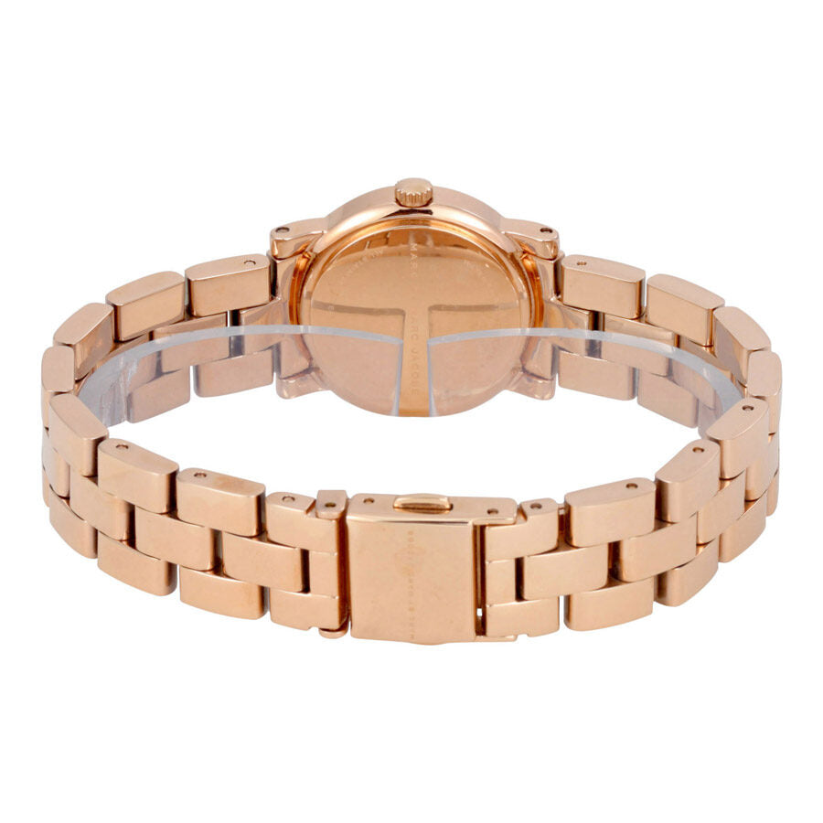 Marc Jacobs Mini Amy White Dial Rose Gold Steel Strap Watch for Women - MBM3078
